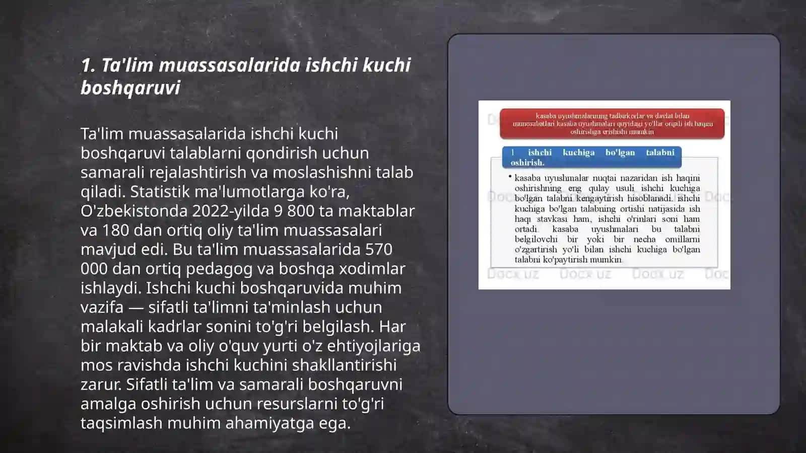 Ta'lim muassasida xosimlarni boshqarish va mehnatga haq to'lash 3
