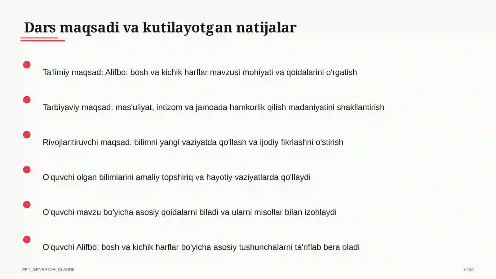 Alifbo: bosh va kichik harflar (1-sinf) 3