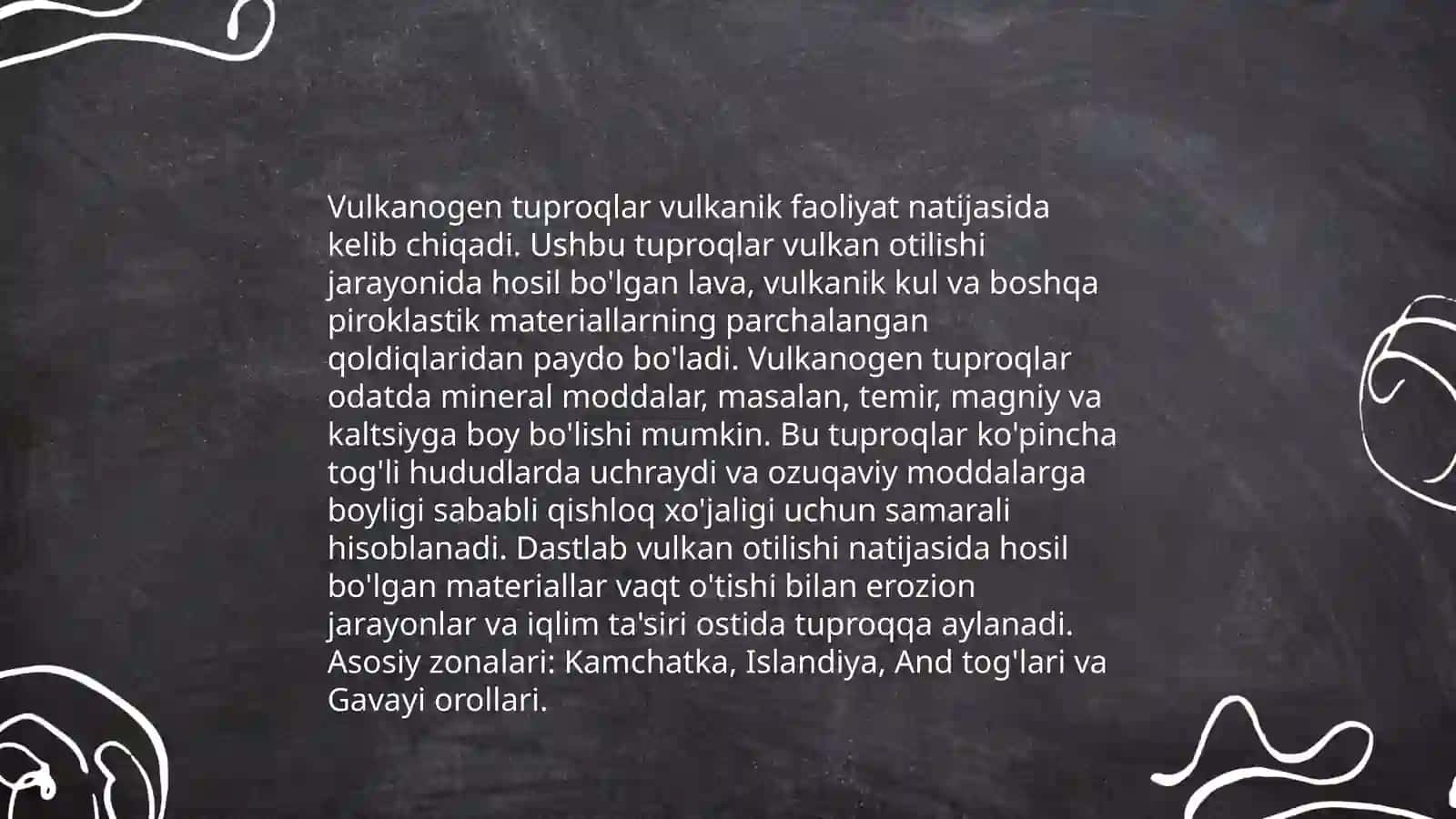 Vulkanogen tuproqlar 3