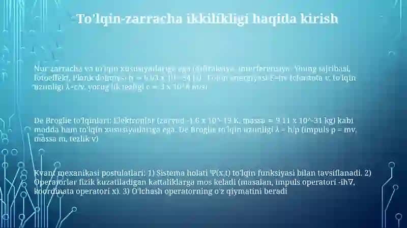 De Broyl to'lqinlari 3