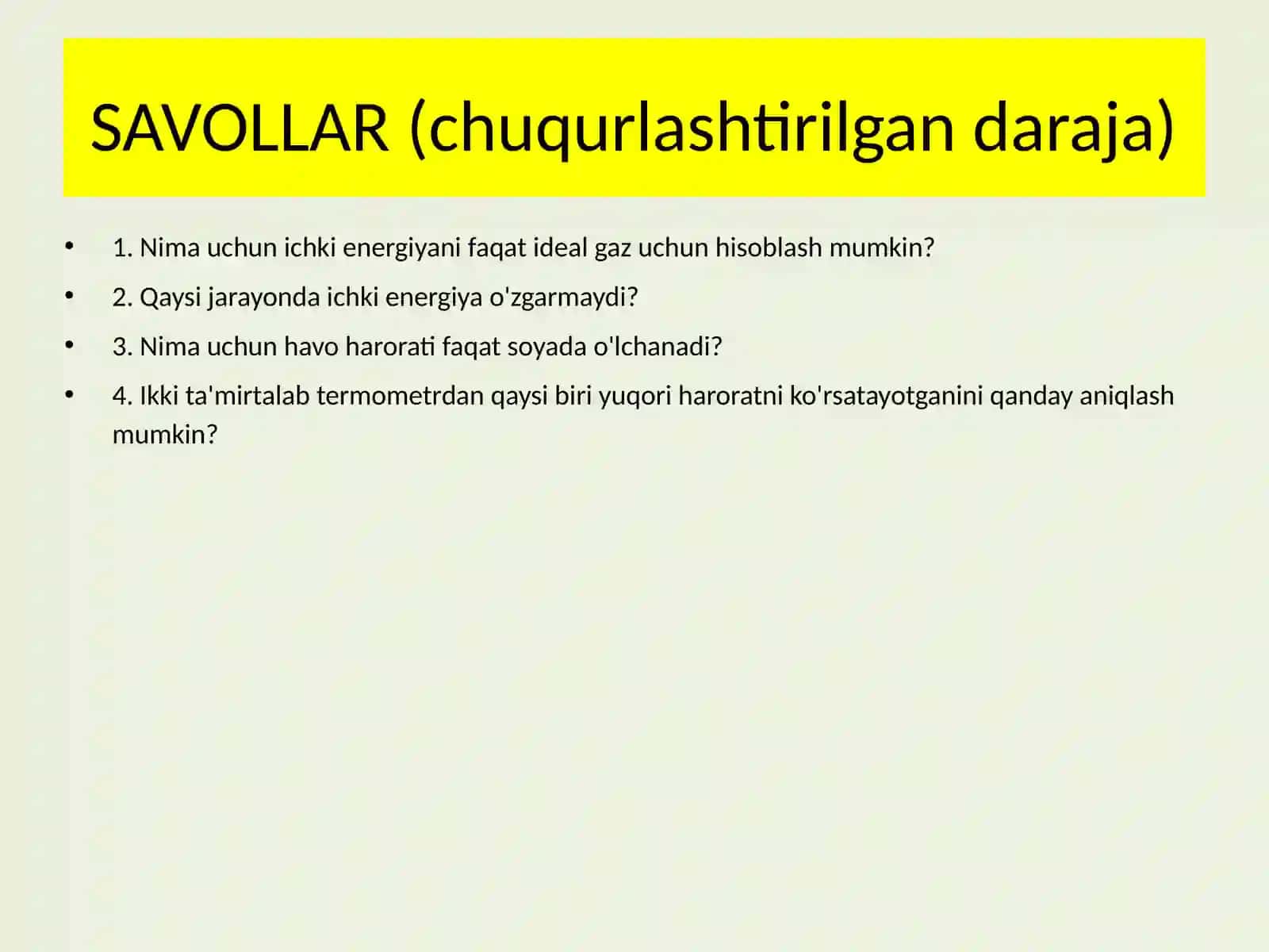 Fizika - Gazning bajargan ishi (10-sinf) 3