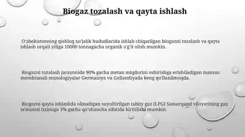 Biomassadan biogas olish biotexnologyasi 3