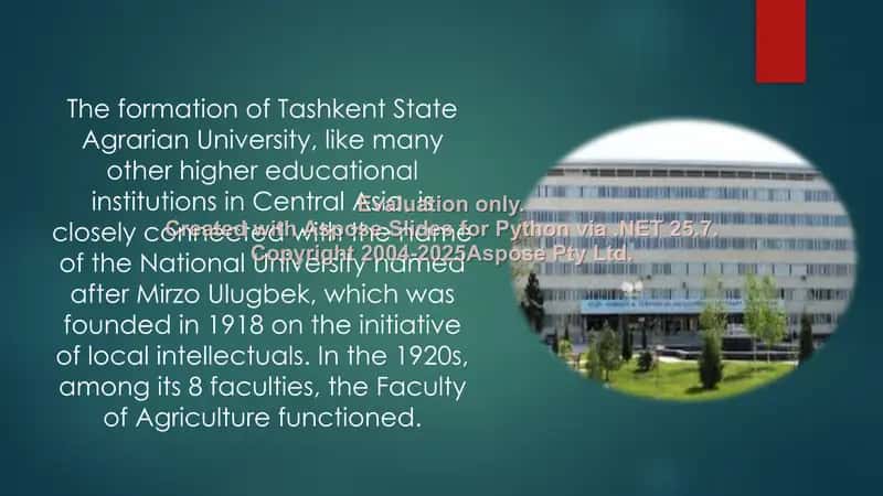 Tashkent State Agrarian University 3