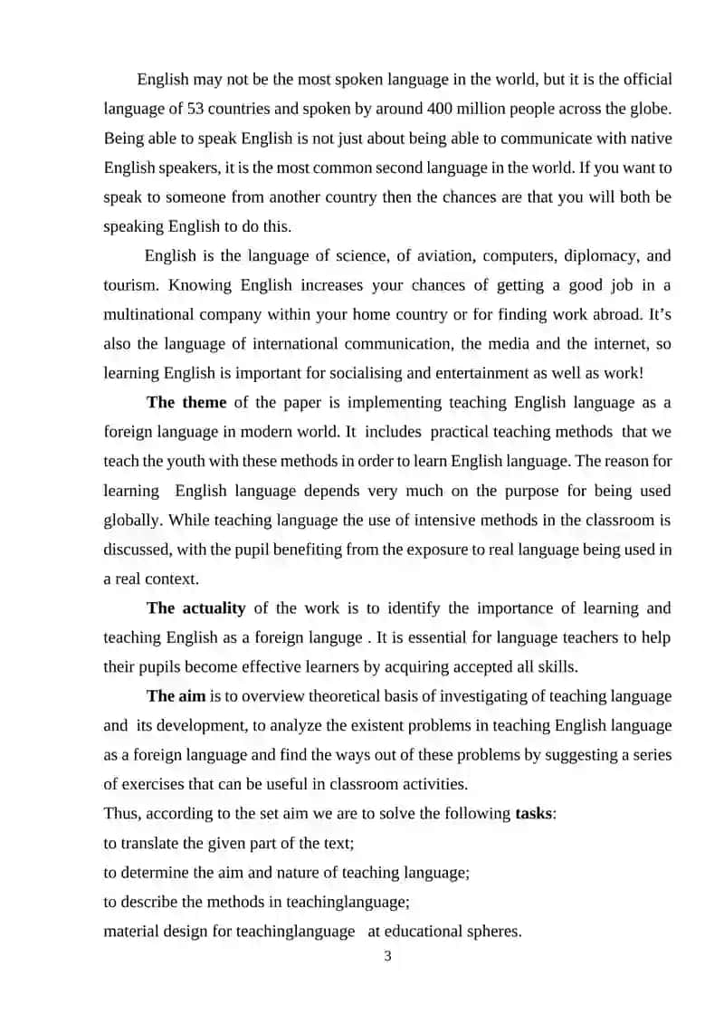 Teaching English language as a foreign language today 3