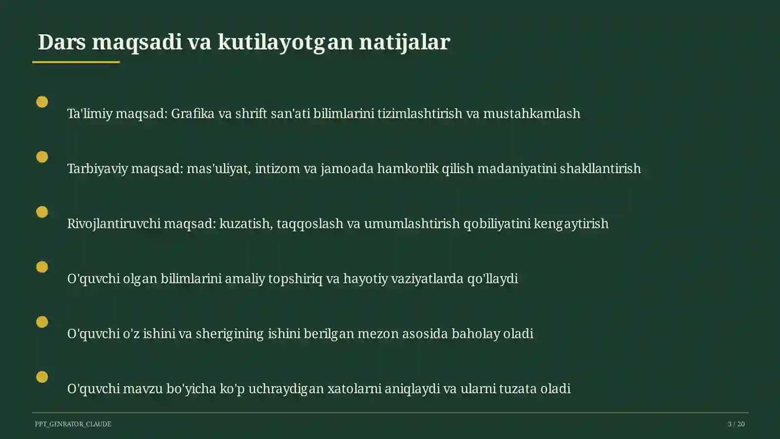 Grafika va shrift san'ati (6-sinf) 3