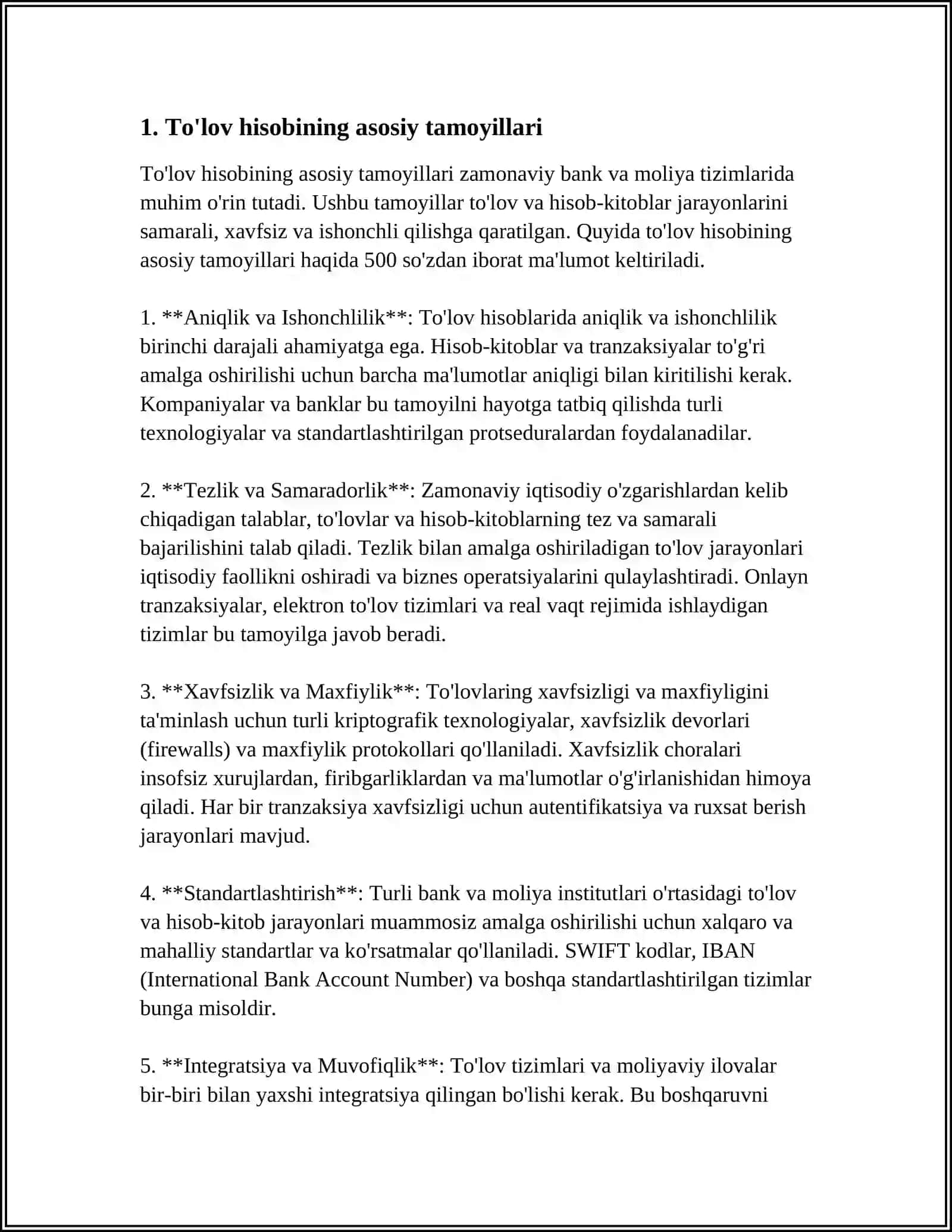 BAJARILGAN ISH VA HIZMATLAR BO'YICHA TO'LOV HISOBI 3