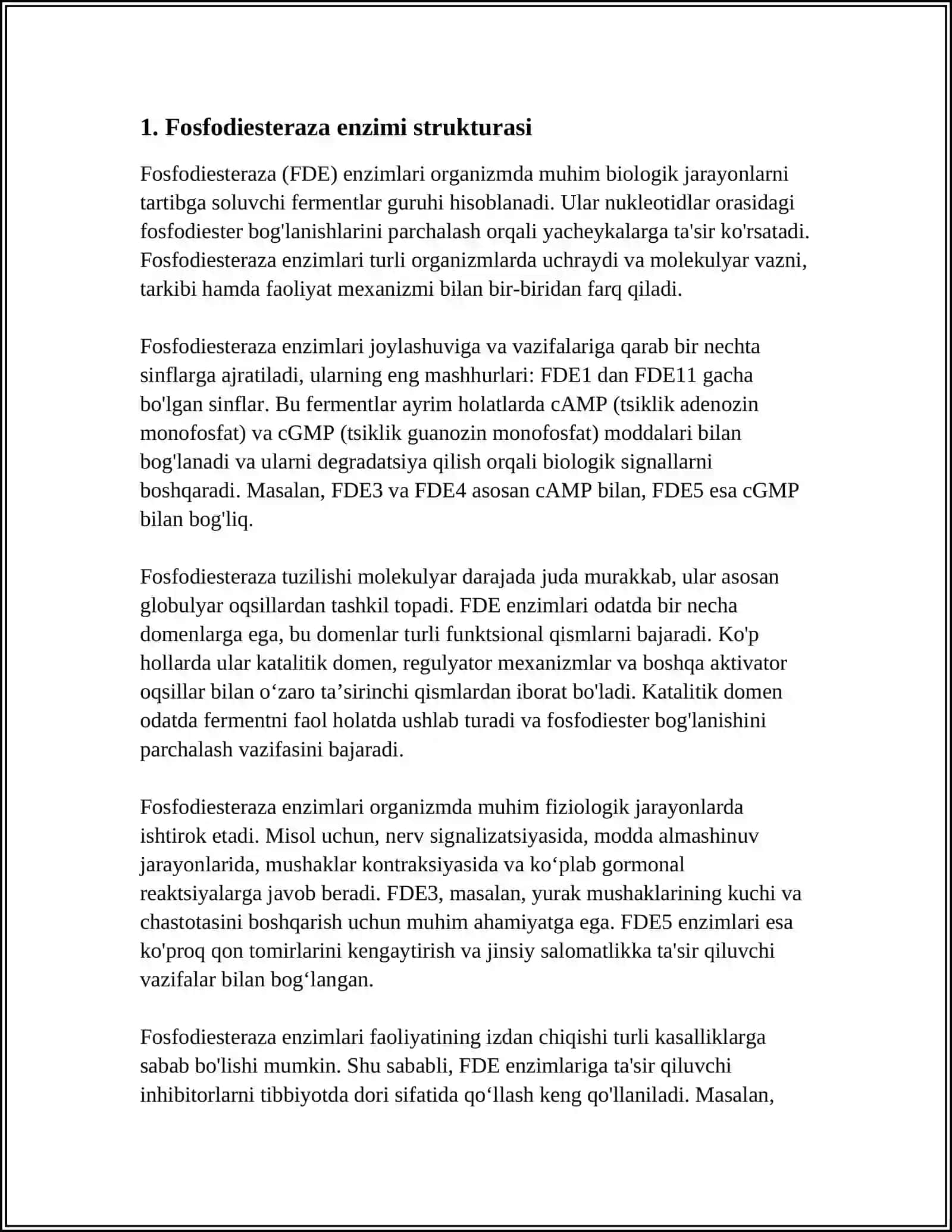 Nukleazalar Yani Fosfodiesterezalarni O'rganish 3