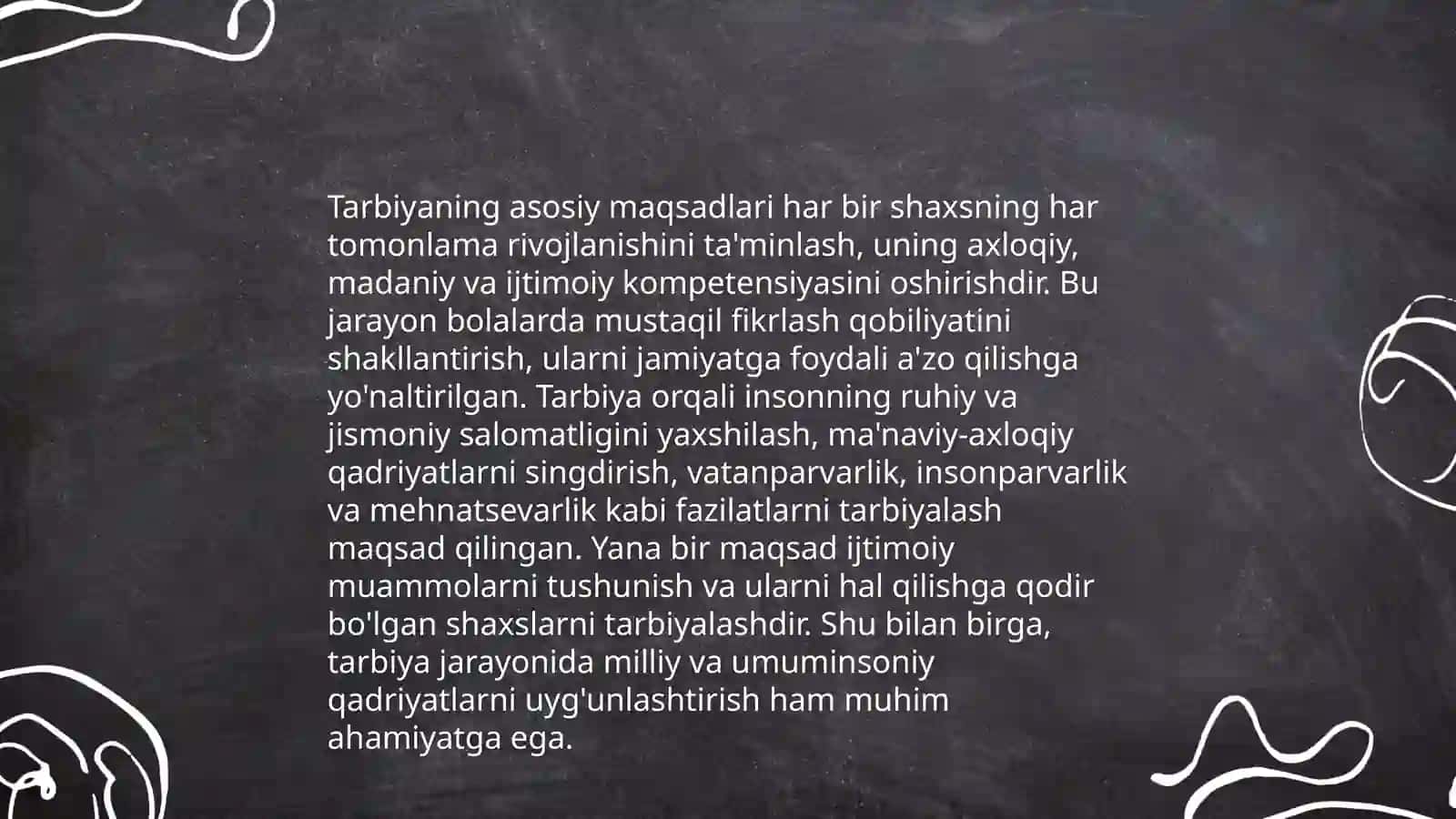 Tarbiya usullarini tanlashga qo’yiladigan talablar 3