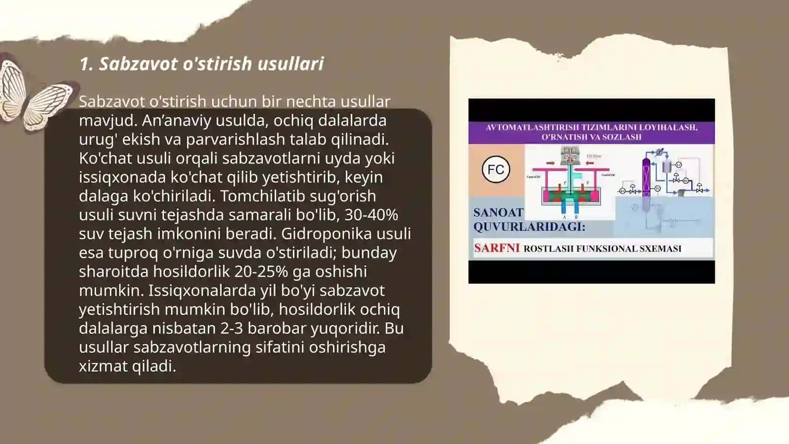 Sabzavot o'stirish usullari 3