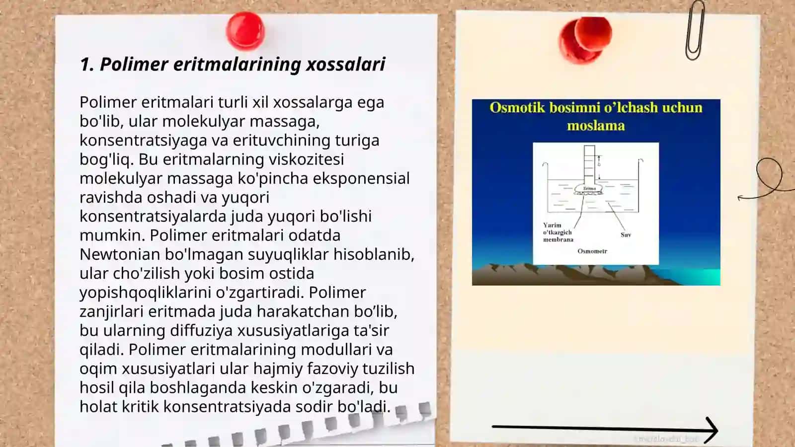 Polimer eritmalarining osmotik bosimi 3