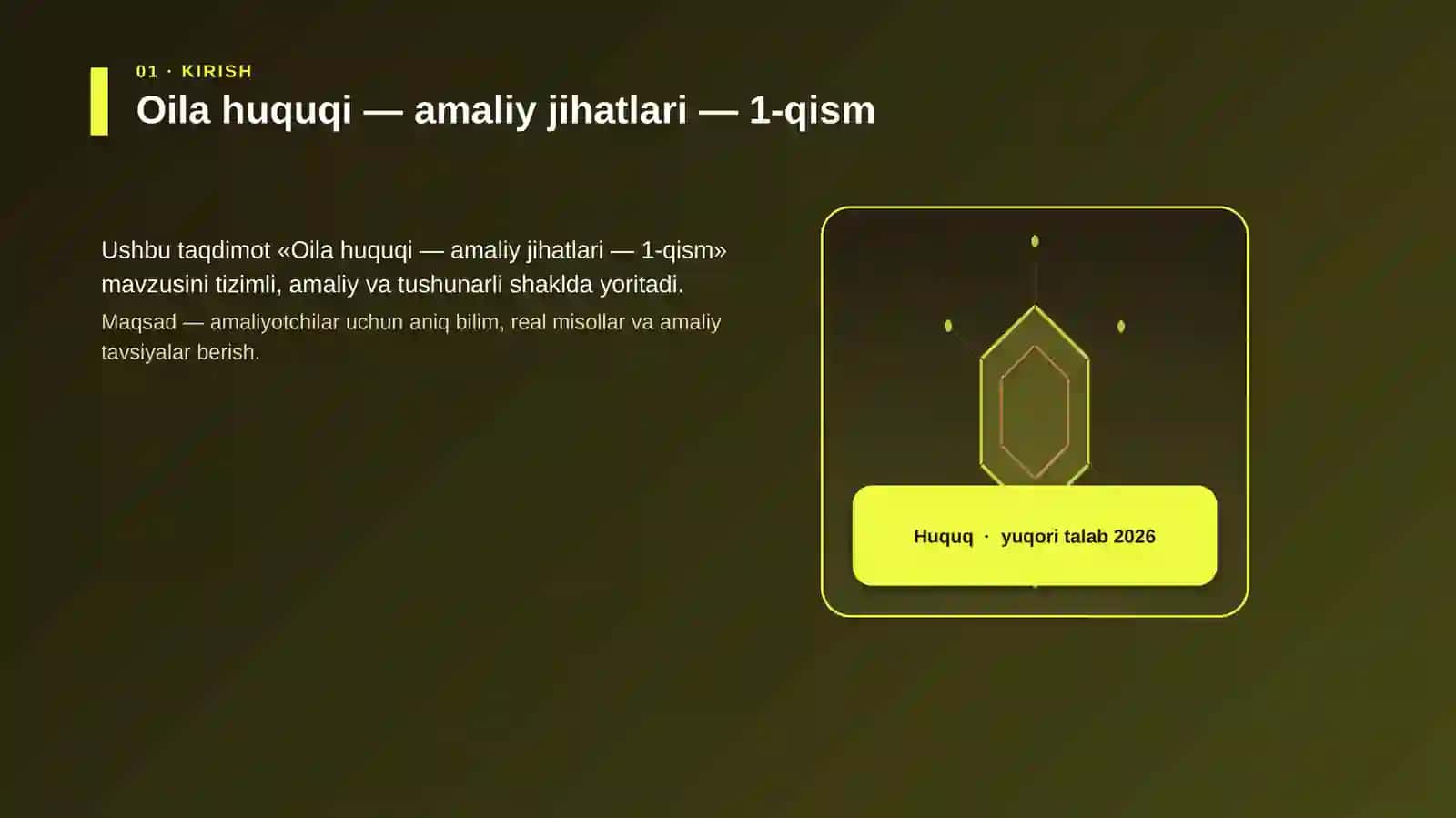 Oila huquqi — amaliy jihatlari — 1-qism 3