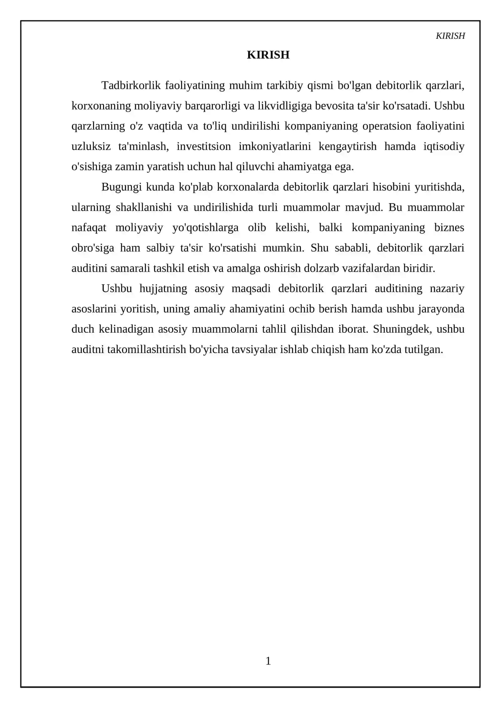 Debitorlik qarzlari auditi 3