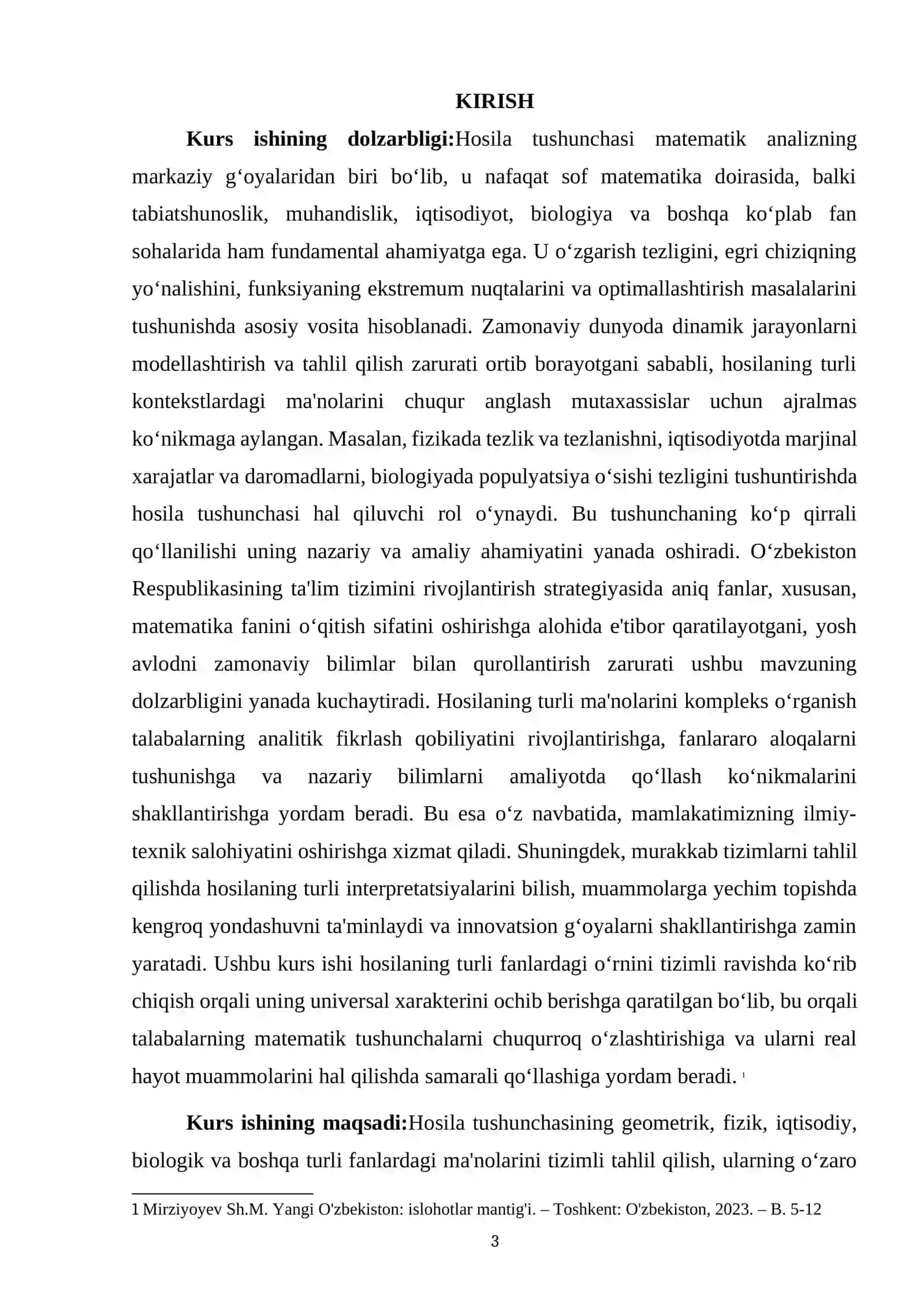 "HOSILANING TURLI (GEOMETRIK,FIZIK,IQTISODIY,BIOLOGIK VA X.K) MA'NOLARI" 3