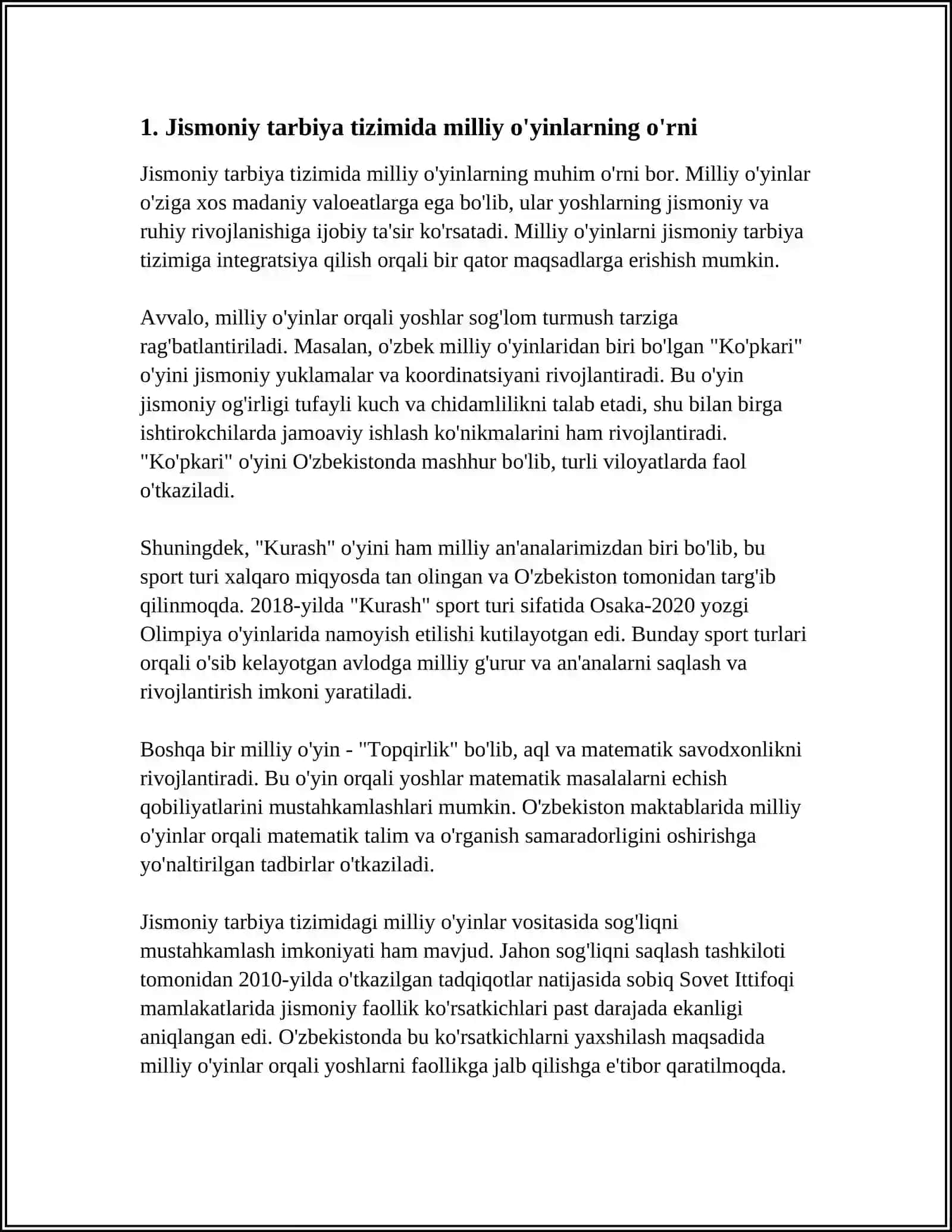 JISMONIY TARBIYA TIZIMIDA MILLIY VA HARAKATLI O'YINLARNI O'TKAZISHDA O'QITIVCHINING BILIMLARI 3