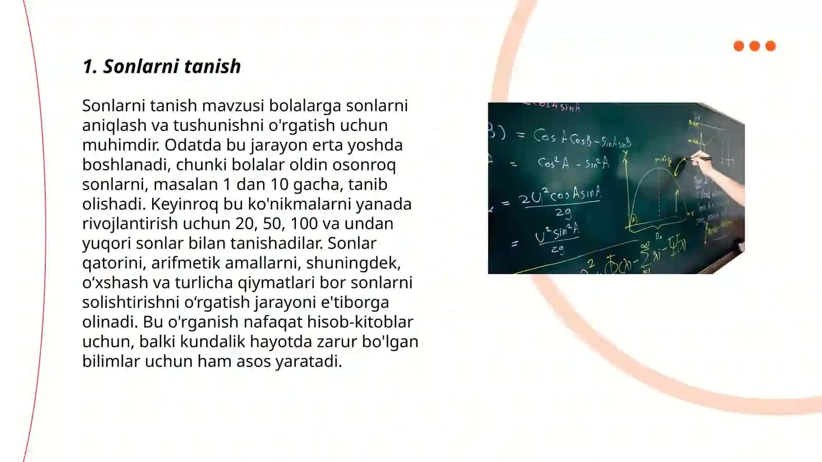Sonlarni tanish 3