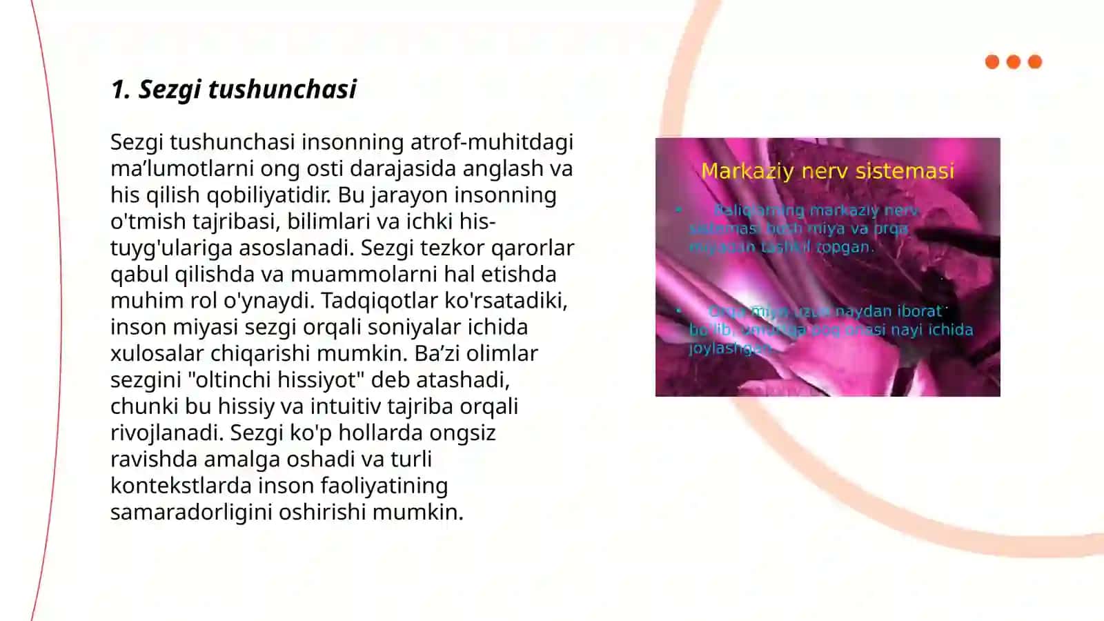 Sezgi haqida va uning nerv-fizalagik asoslari 3