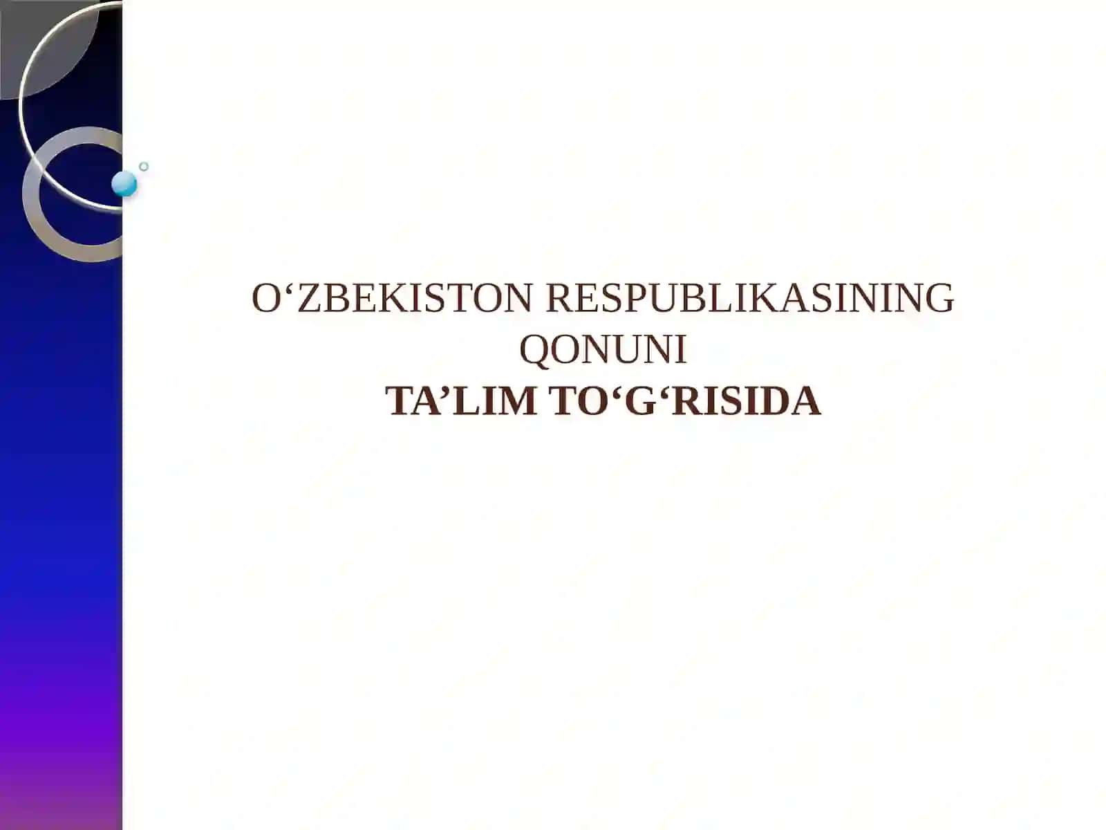 O‘ZBEKISTON RESPUBLIKASIDATA’LIMTIZIMINI RIVOJLANTIRISHNING KONSEPTUAL ASOSLARI 3