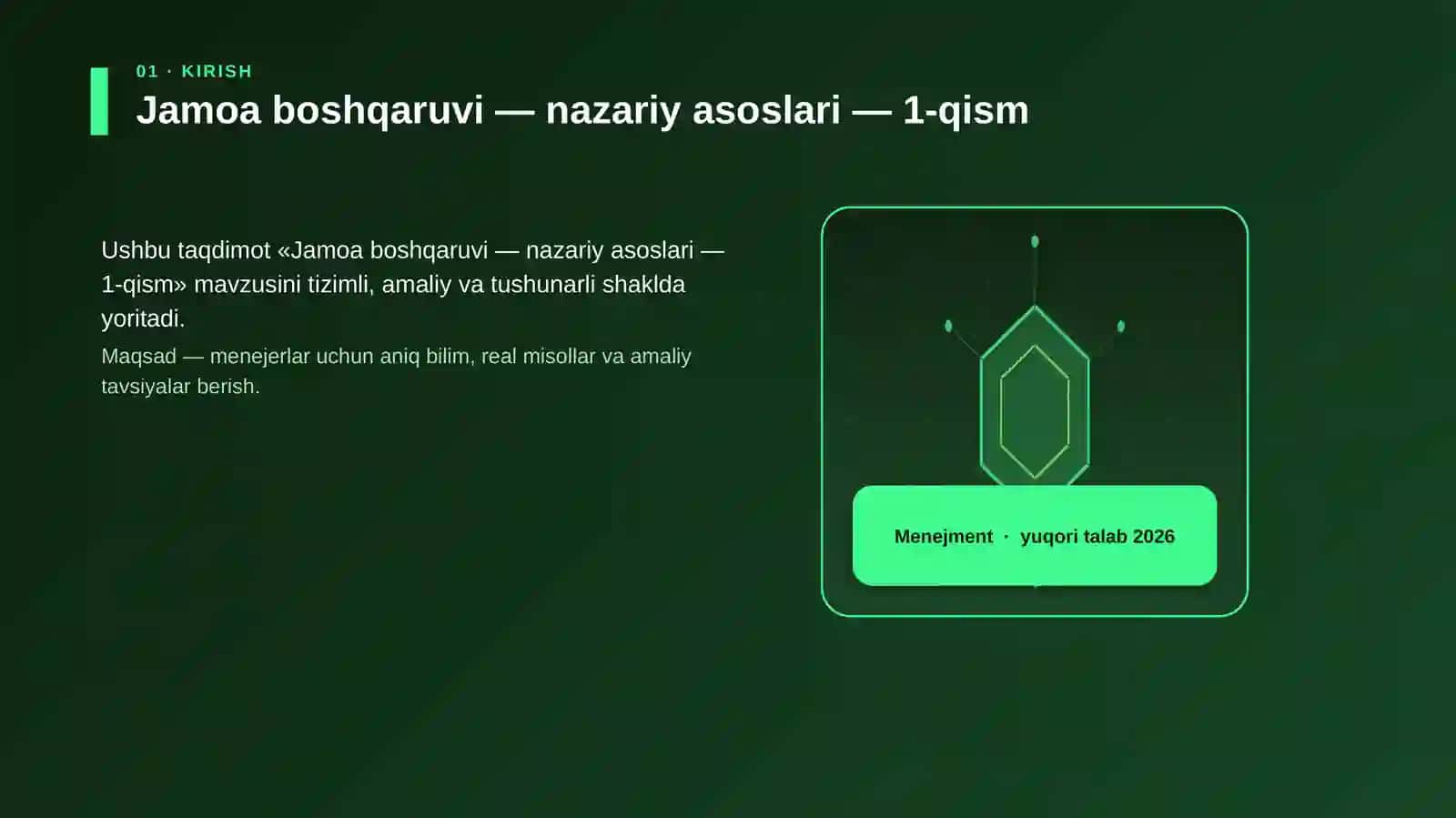 Jamoa boshqaruvi — nazariy asoslari — 1-qism 3