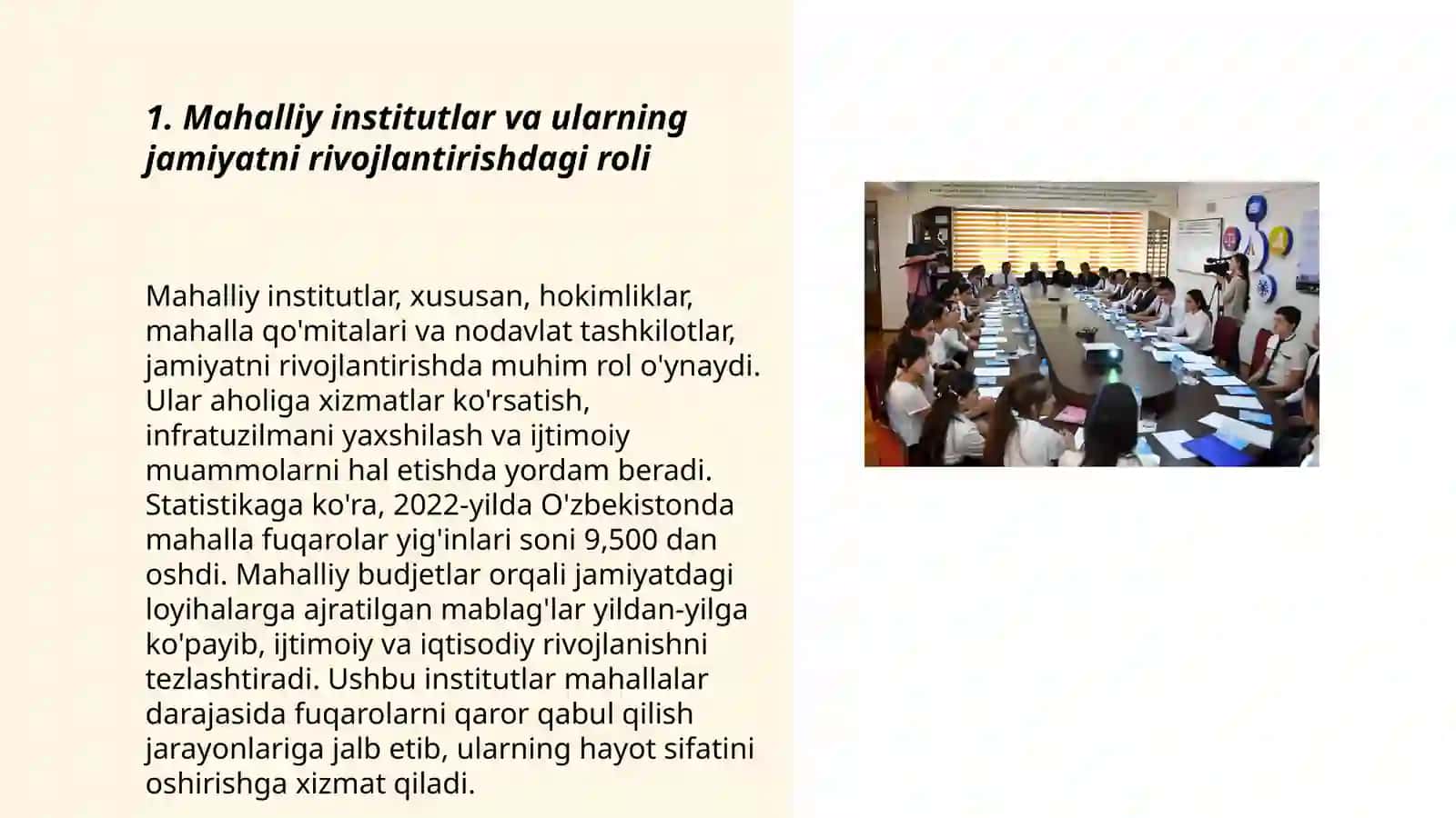 Mahalliy institutlar va ularning jamiyatni rivojlantirishdagi roli 3