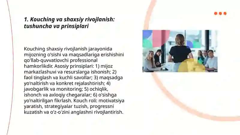Kouching va shaxsiy rivojlanish: tushuncha va prinsiplari 3