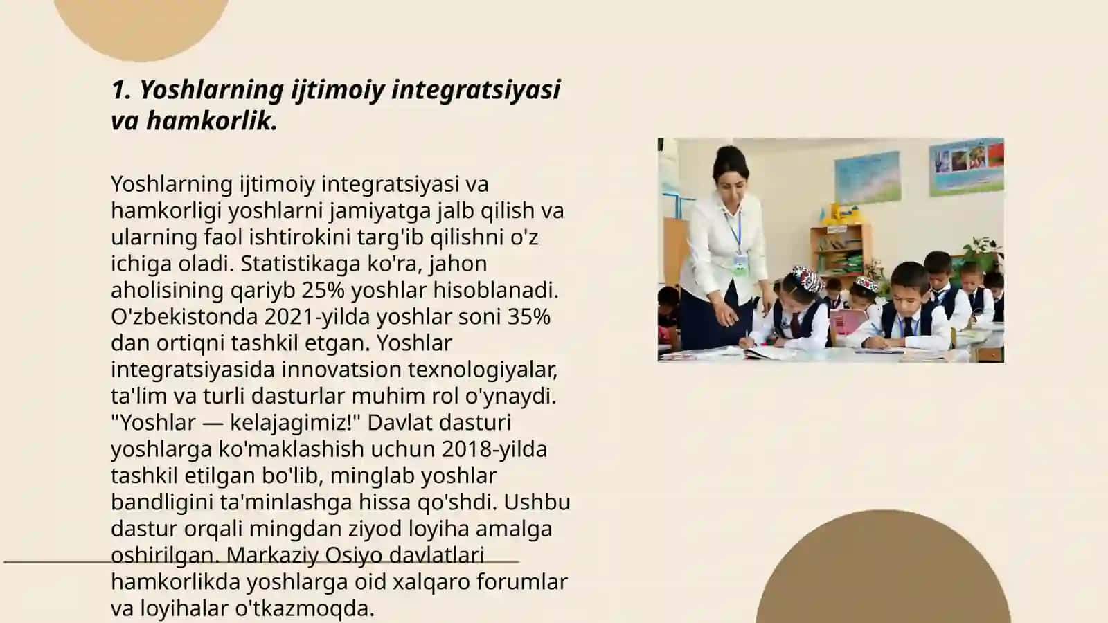 Yoshlarning ijtimoiy integratsiyasi va hamkorlik 3