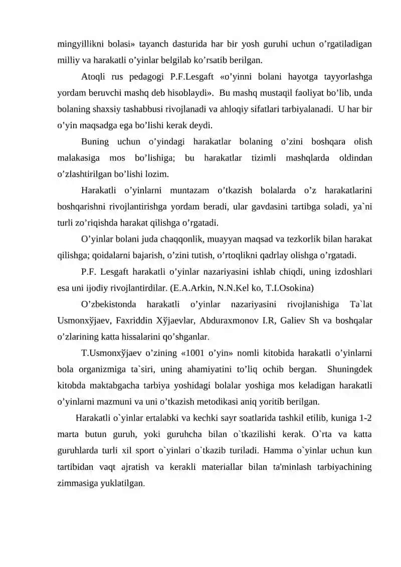 Harakatli o'yinlar haqida tanlov va tavsif 3