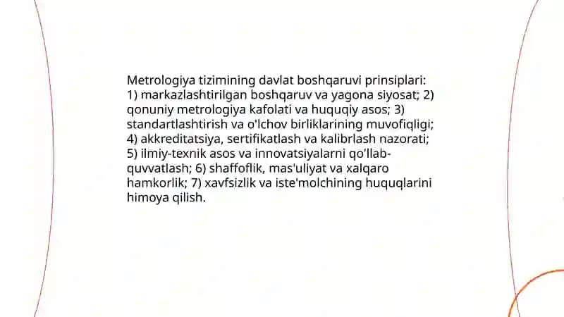 Metrologiya faoliyatining davlat tomonidan boshqarilishi 3