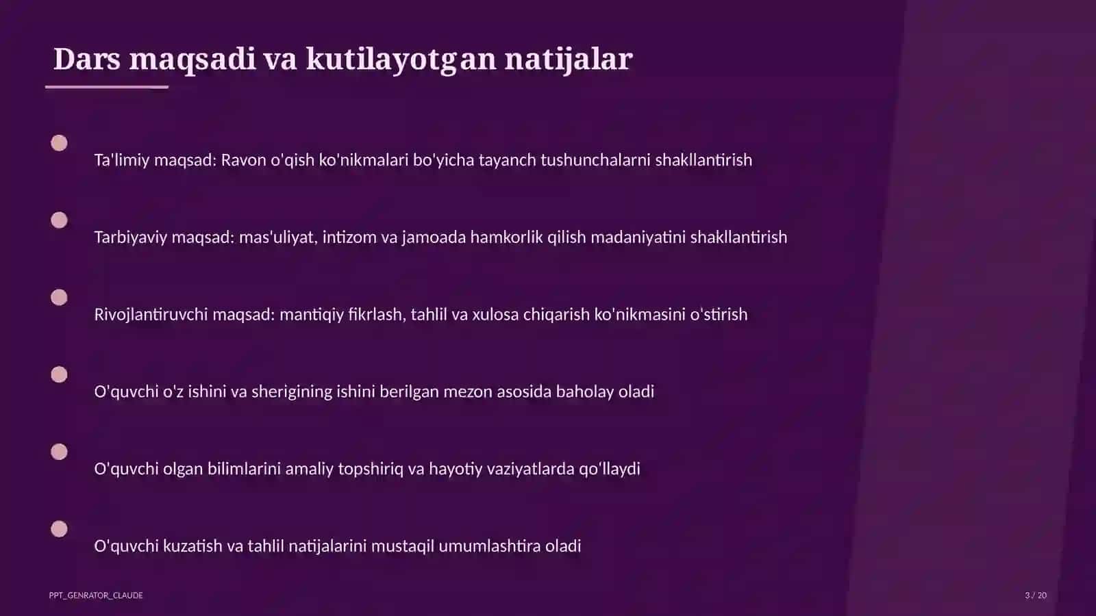 Ravon o'qish ko'nikmalari (1-sinf) 3