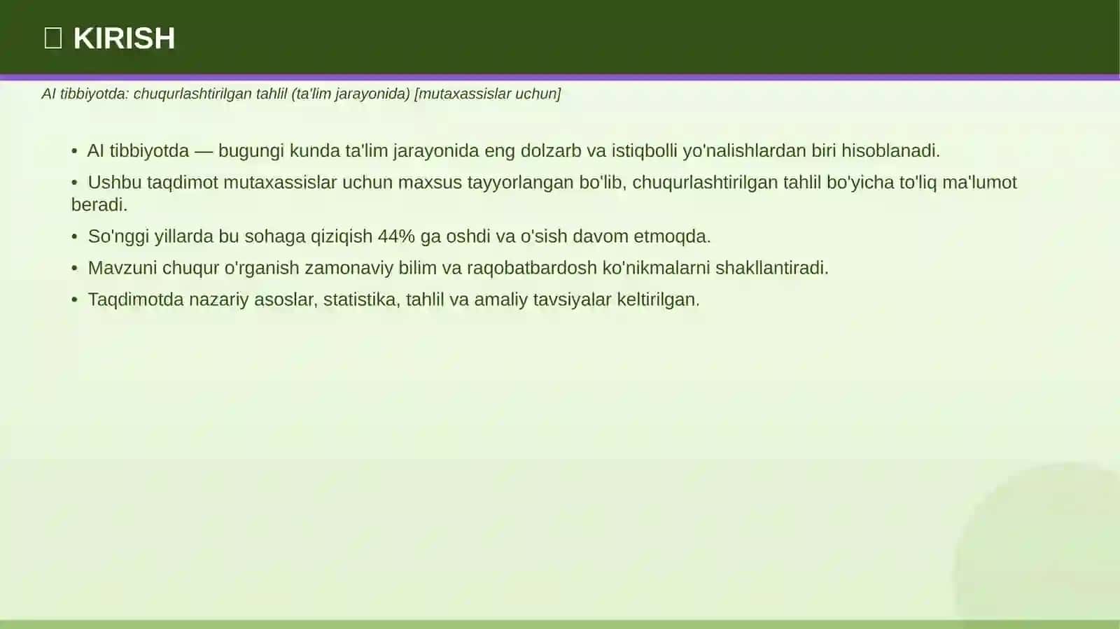 AI tibbiyotda chuqurlashtirilgan tahlil ta'limi 3