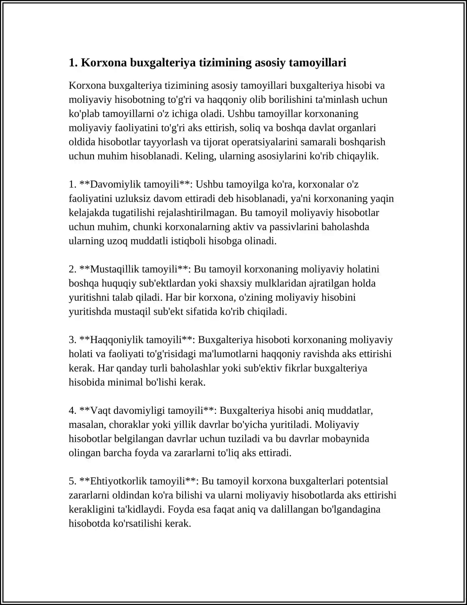 KORXONA BUXGALTERIYASI VA UNI SHAKLLANISHI AUDITI 3