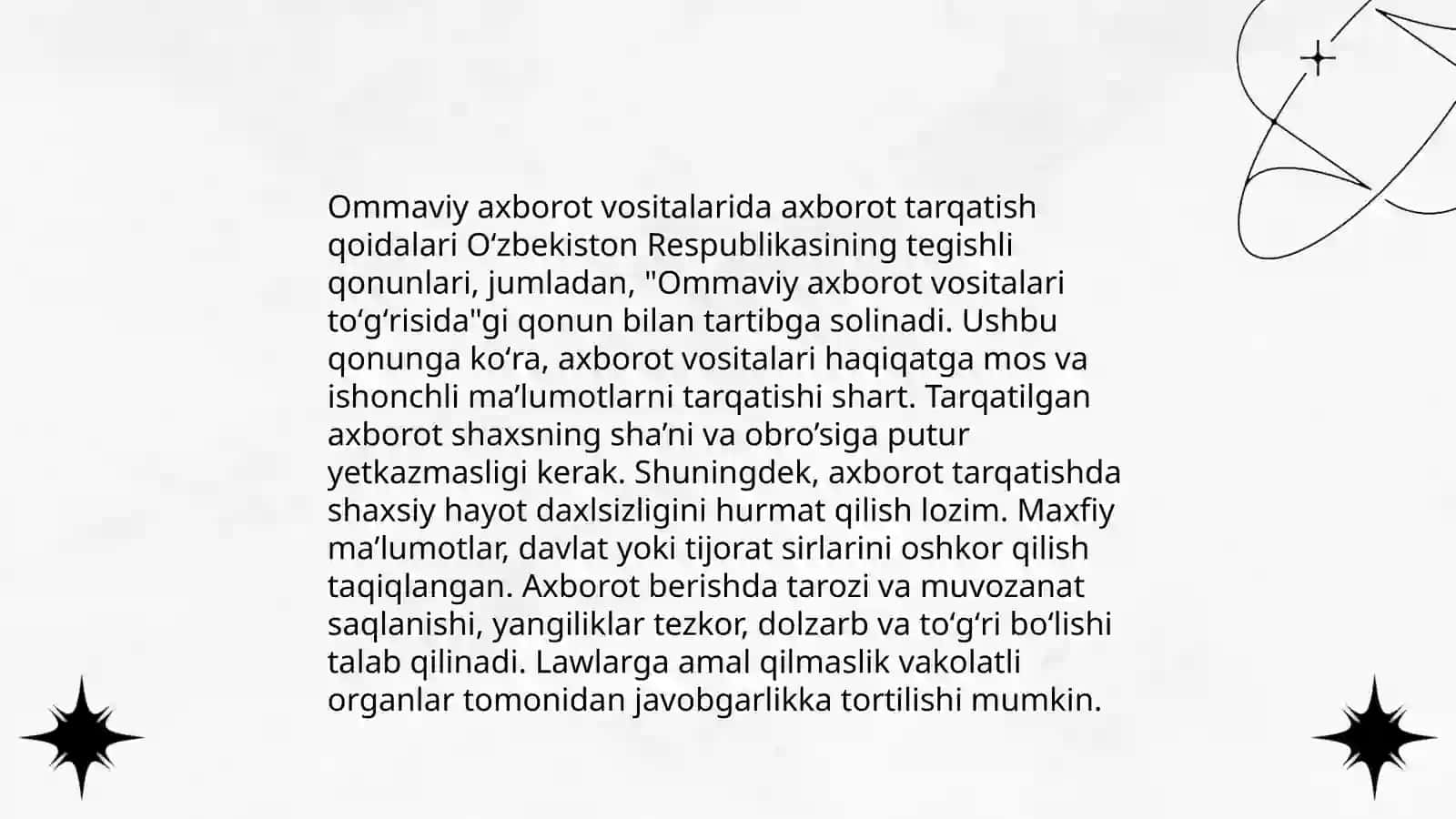 Ommaviy axborot vositalarida axborot tarqatish madanyati 3