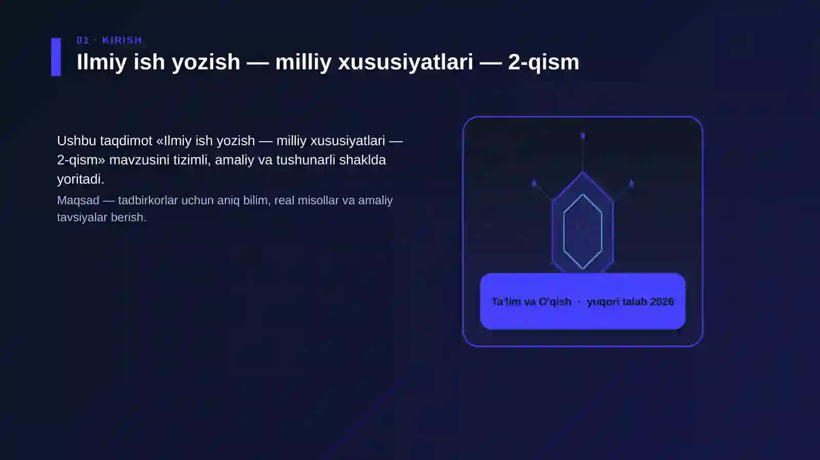 Ilmiy ish yozish — milliy xususiyatlari — 2-qism 3