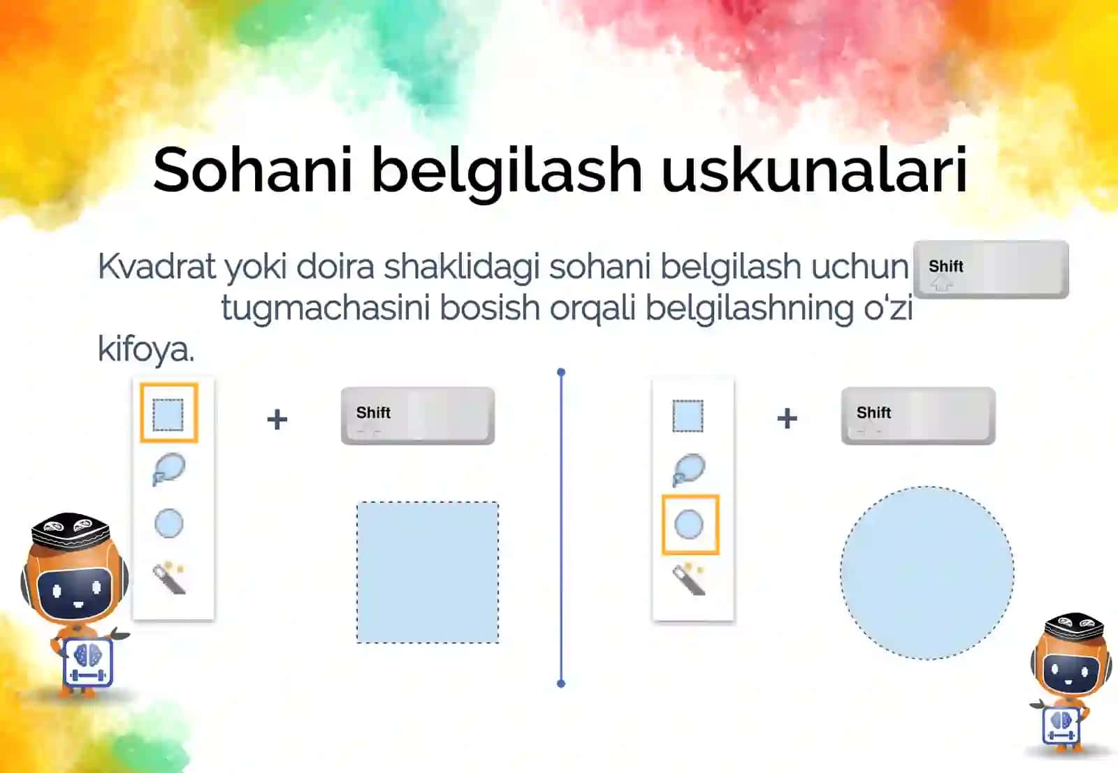 Grafik muharrirlarda sohani belgilash amallari 3