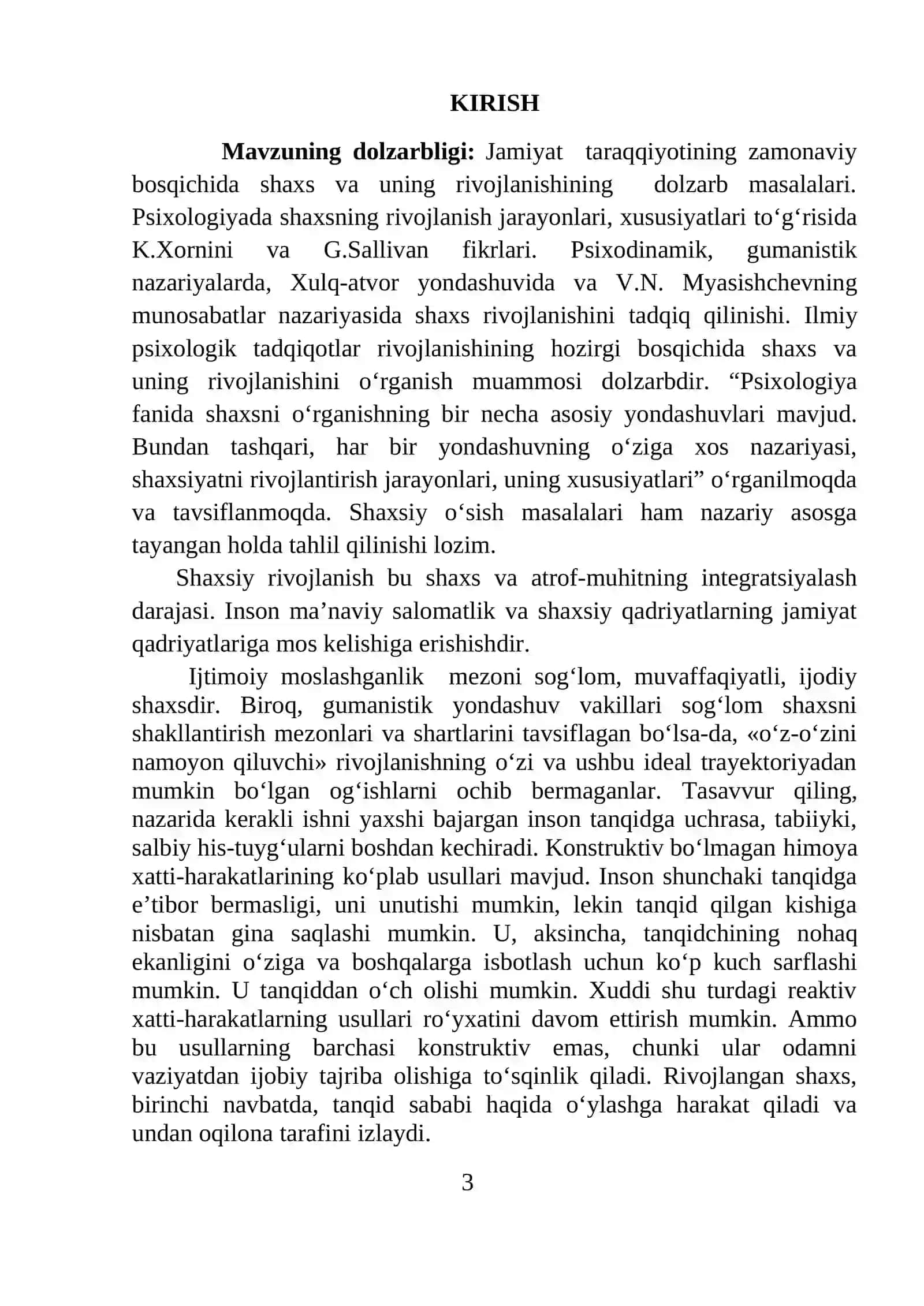 Shaxsning tuzilishi va rivojlanishi to'g'risida umumiy fikr (Leontiev) 3