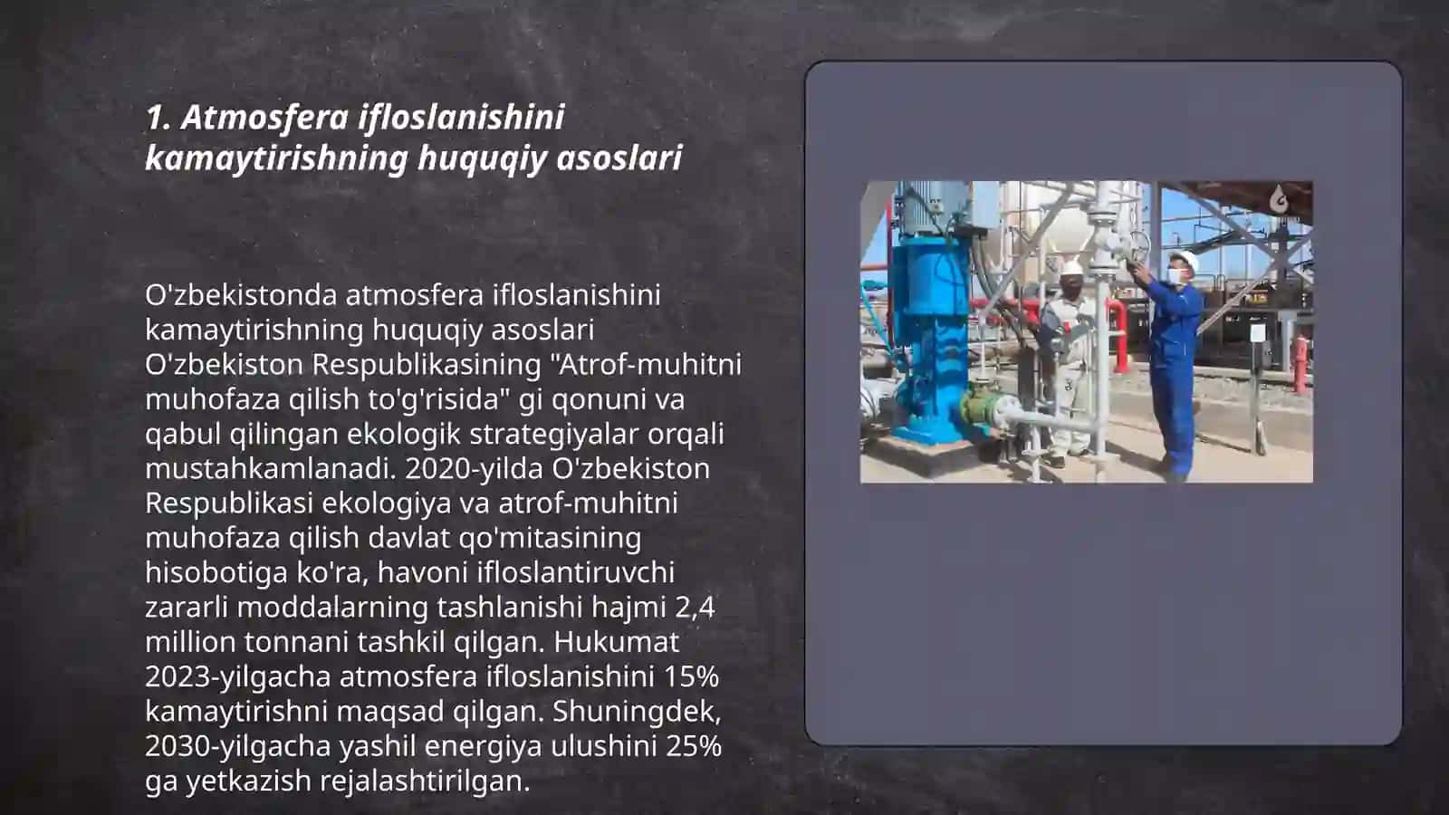 Atmosferani sanoat korxonalarining gaz-chang chiqindilaridan muxofaza qilishning tashkiliy texnik, texnologik va sanitar-gigienik chora-tadbirlari 3