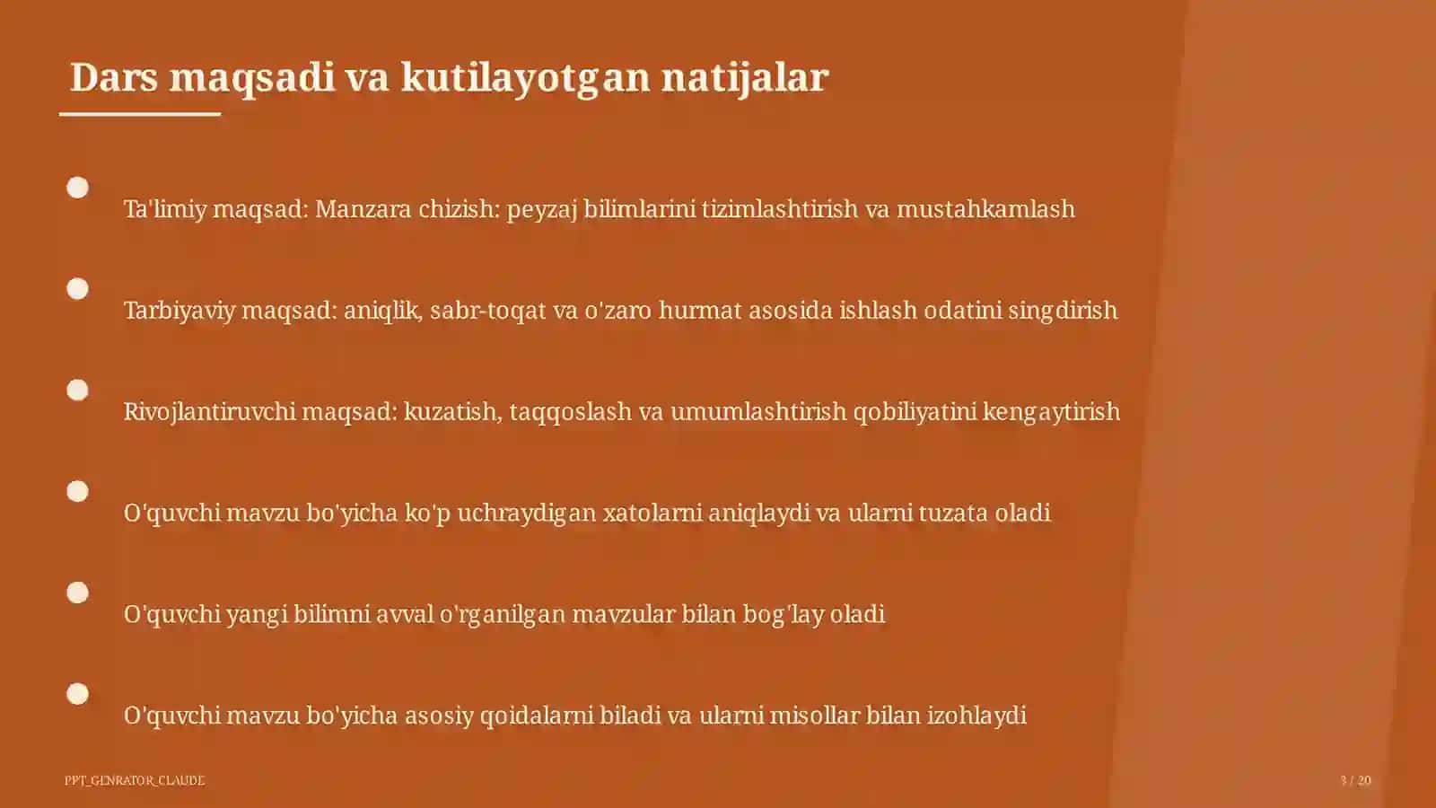 Manzara chizish: peyzaj (3-sinf) 3