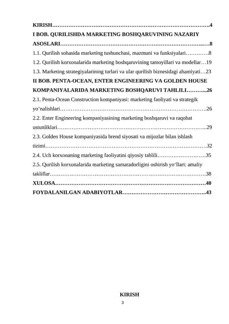 Qurilish korxonalarida marketing boshqaruvi va raqobat ustunliklari 3