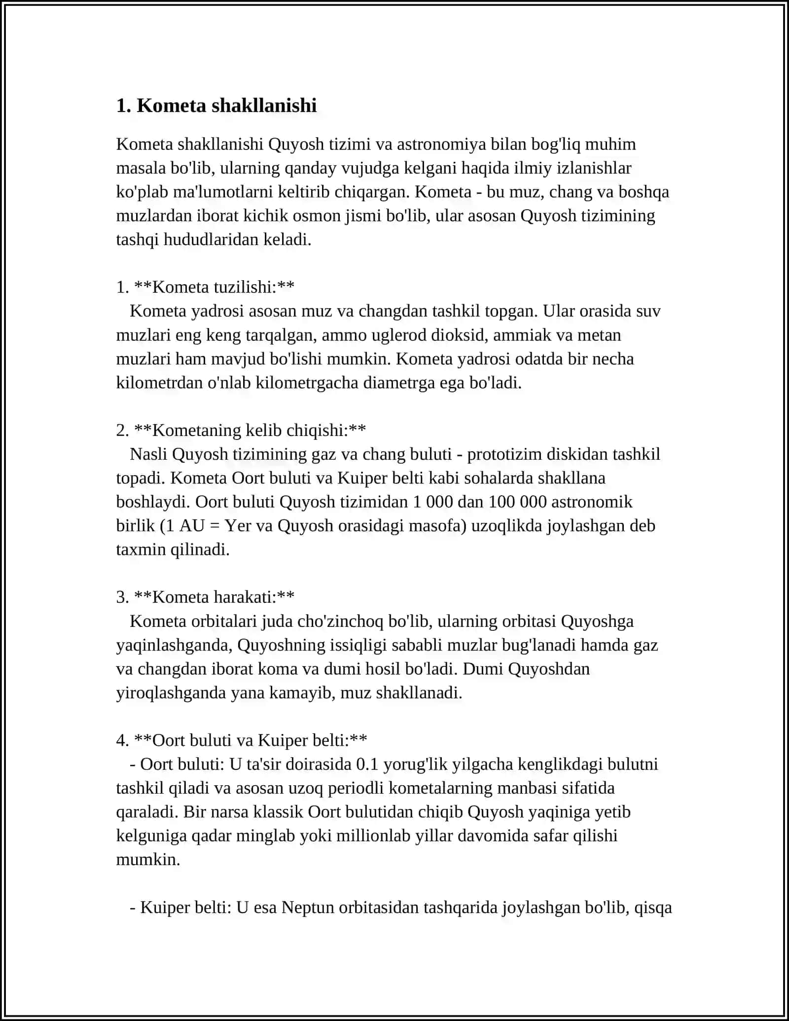 Kometalar 3