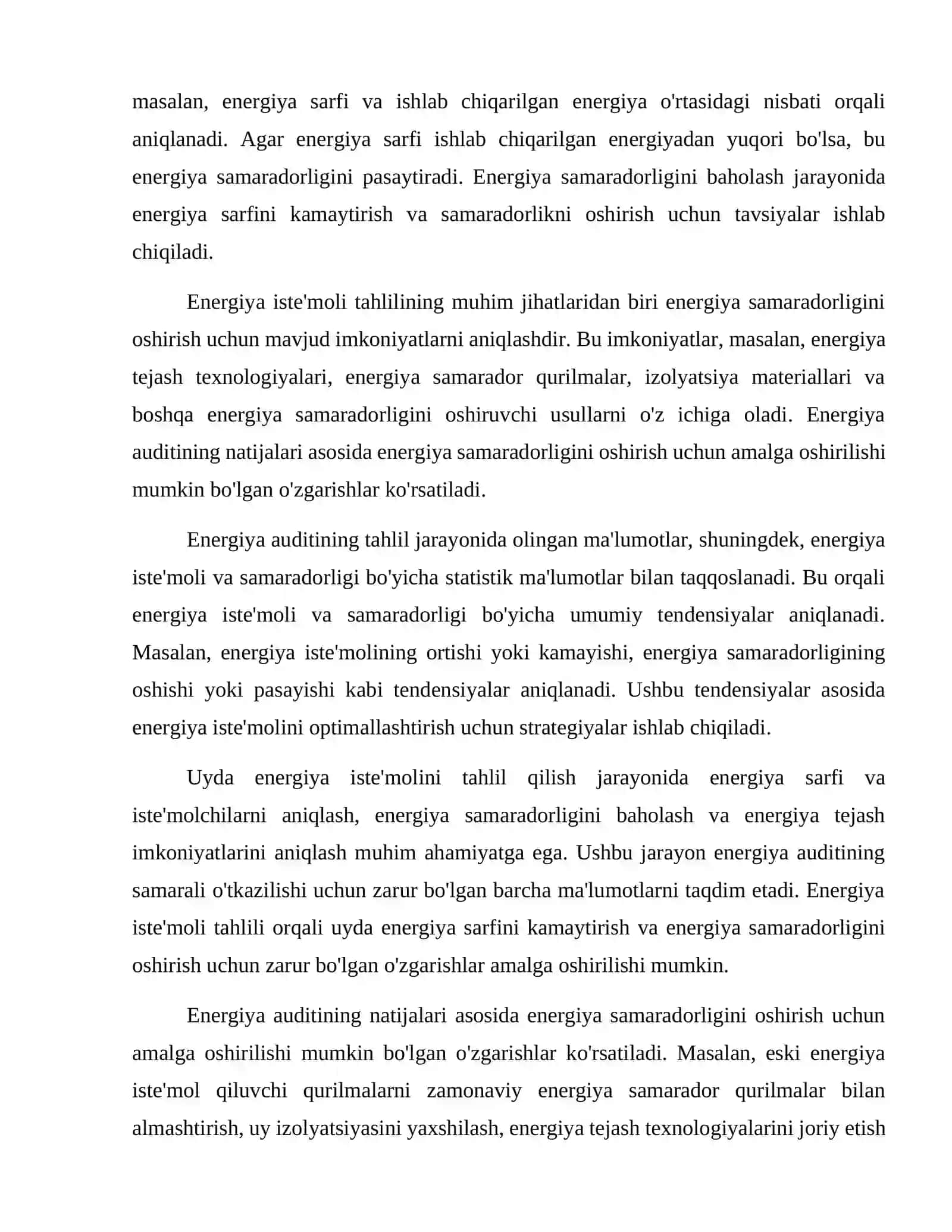 Rekuperatsiya tizimi bo'lgan uylamning energiya auditi. 3