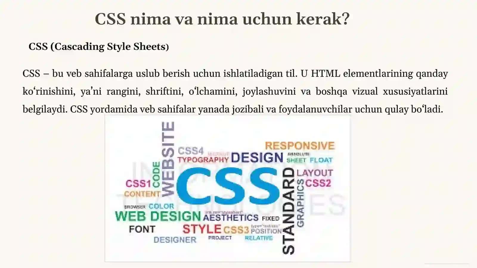 4-Mavzu. CSS ga Kirish: Veb Dizaynning Asosiy Qismi 3