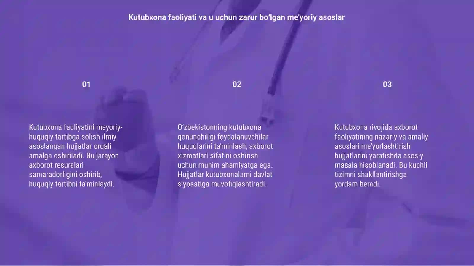 Kutubxona axborot faoliyatini meyoriy -huquqiy tartibga solishning nazariy asoslari 3