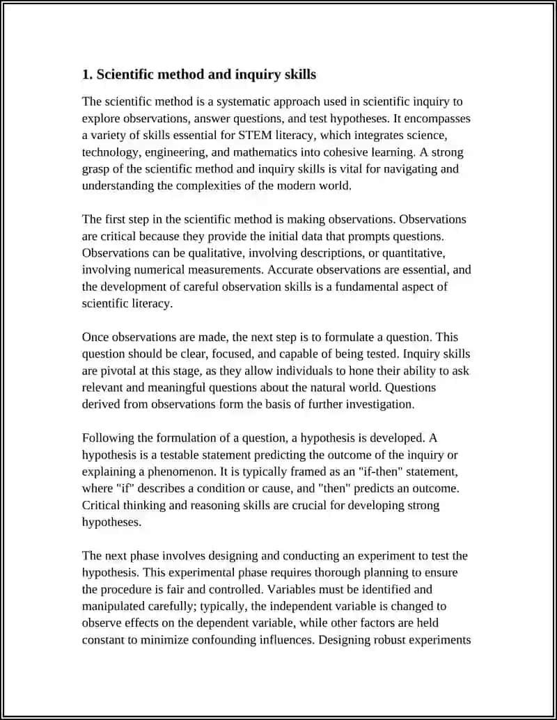 STEM LITERACY 3