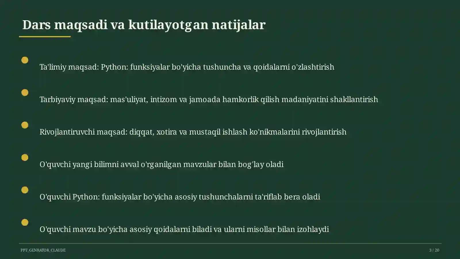 Python: funksiyalar (9-sinf) 3