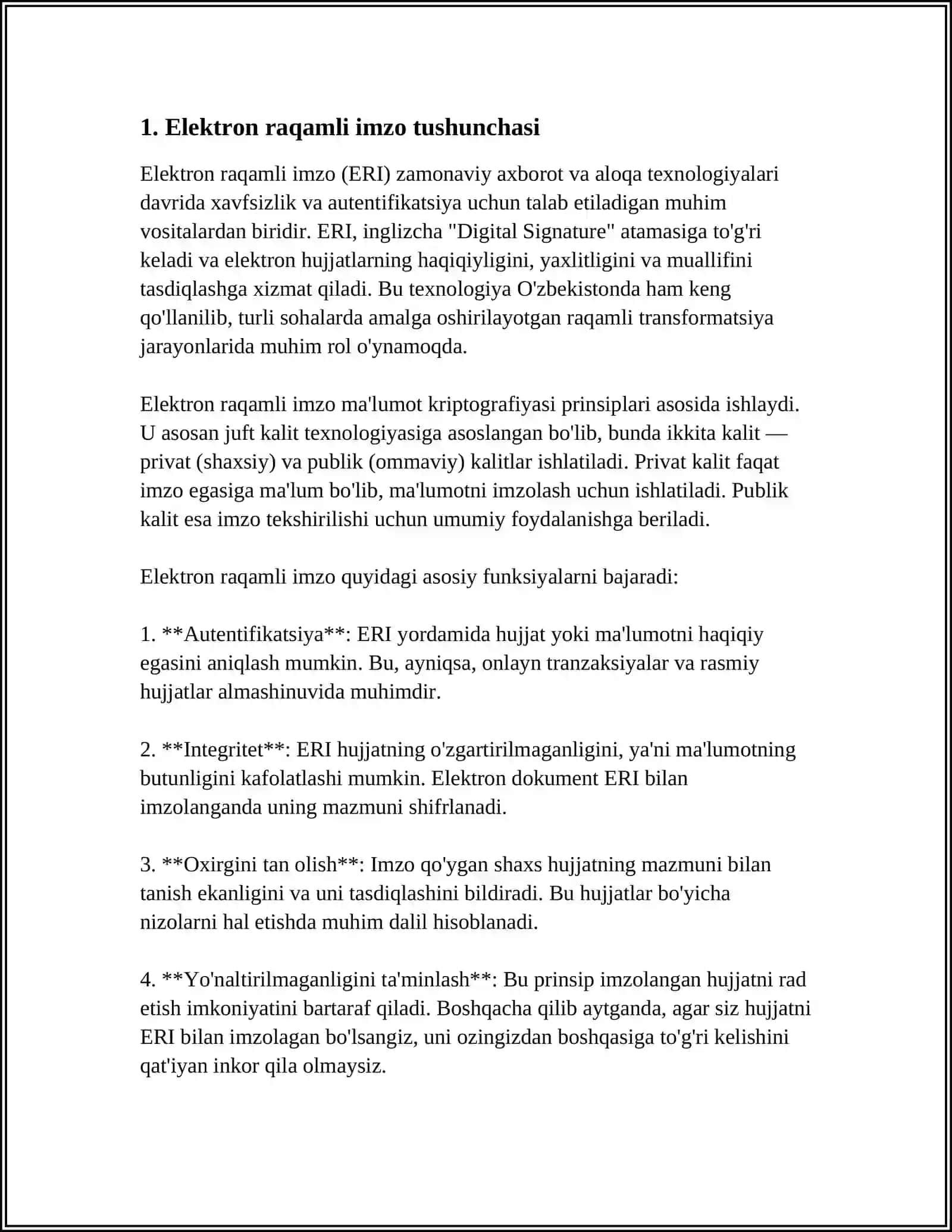 ELEKTRON RAQAMLI IMZO VA UNDAN FOYDALANISH TEXNOLOGIYALARI 3