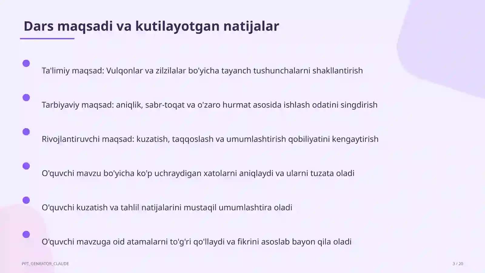 Vulqonlar va zilzilalar (5-sinf) 3