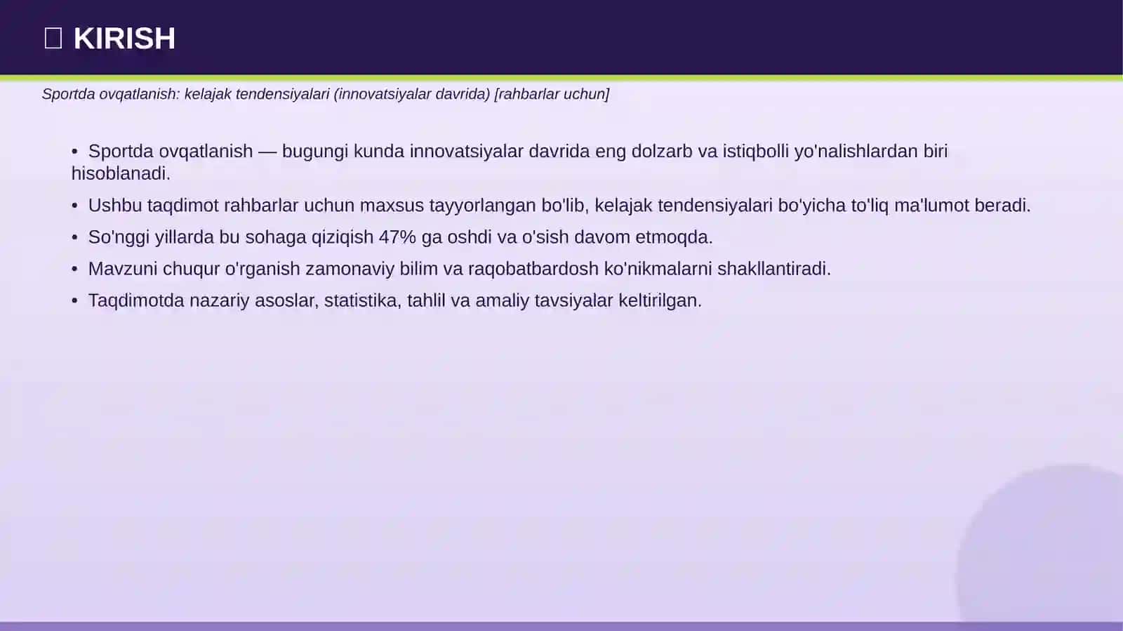 Sportda ovqatlanish: kelajak tendensiyalari (innovatsiyalar davrida) [rahbarlar uchun] 3