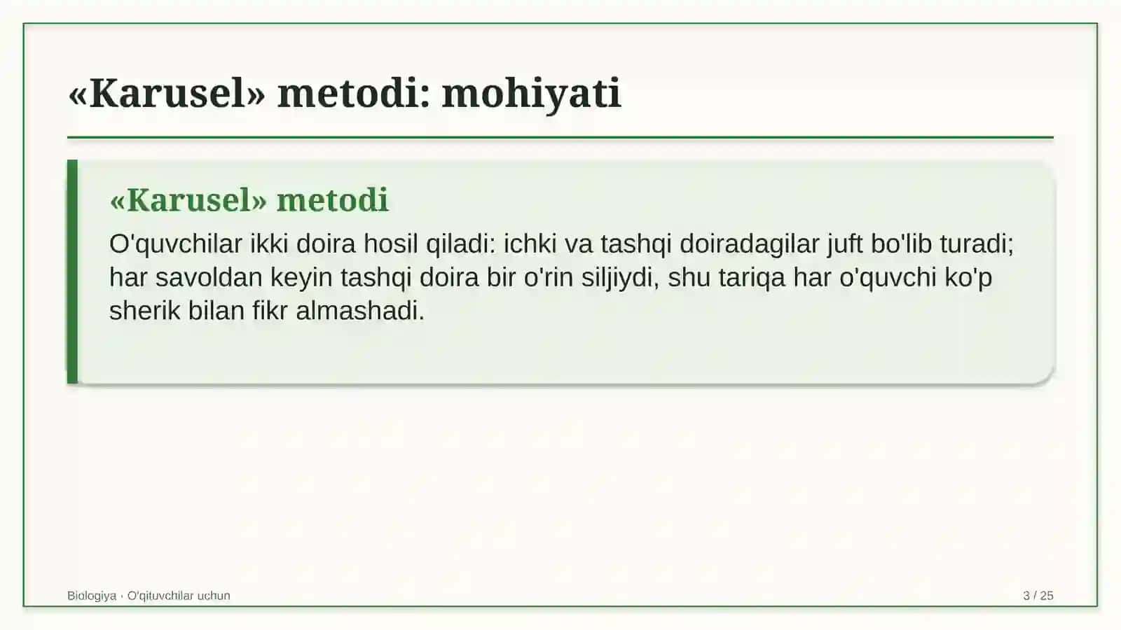 biologiya darslarida karusel metodidan foydalanish 6915 3