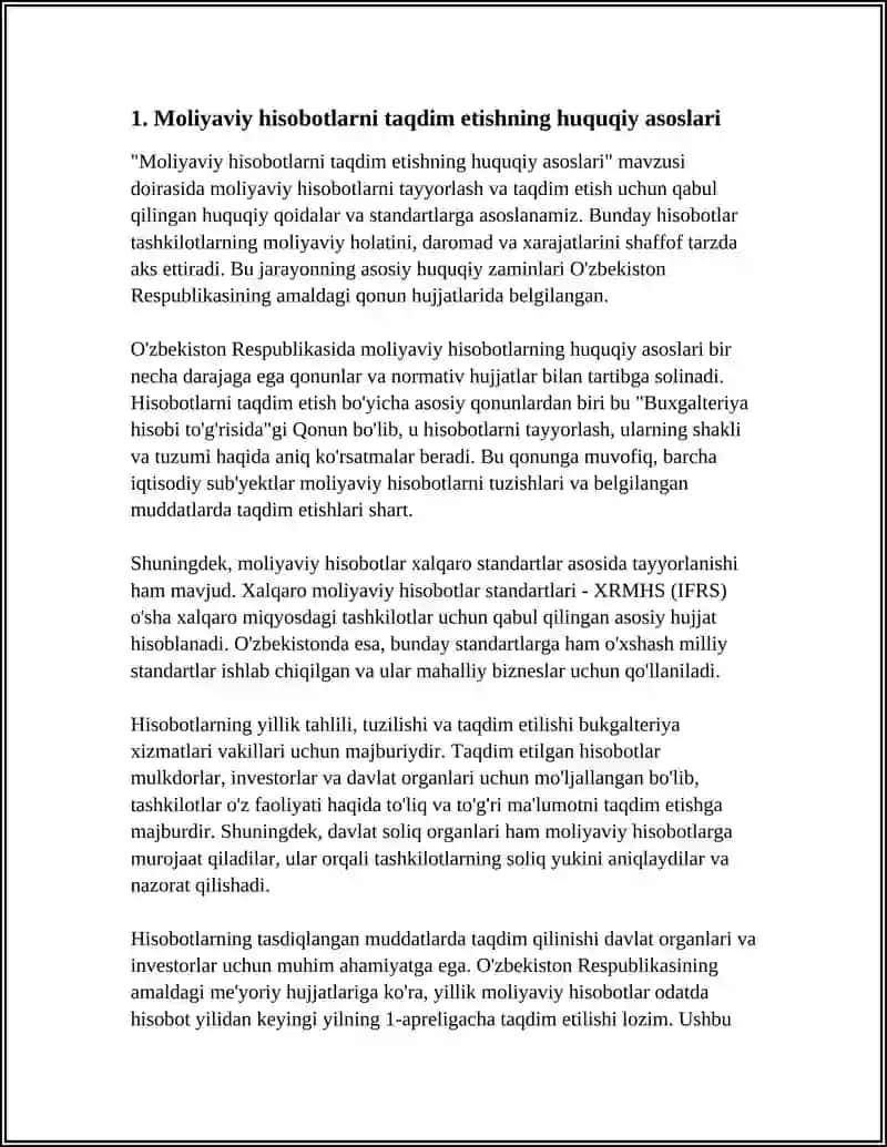 Moliyaviy hisobotlarni taqdim etishning huquqiy asoslari 3