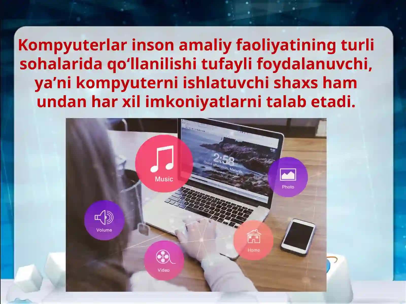 8-sinf Informatika Kompyuterlarning dasturiy ta'minoti dars ishlanma 3
