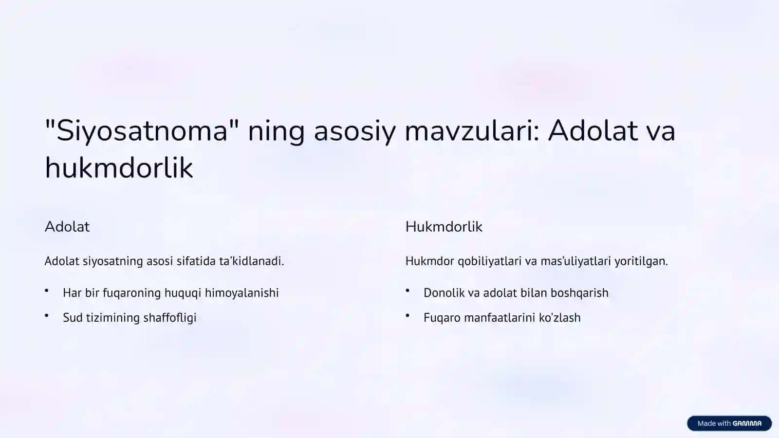 Nizommulkning "Siyosatnoma" Asari: Tahlil 3
